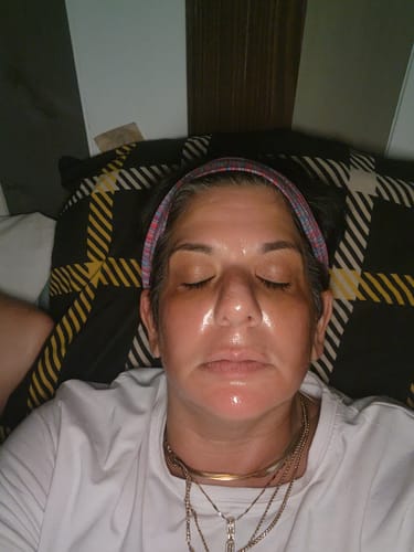 Customer photo review of Collagen Night Wrapping Mask