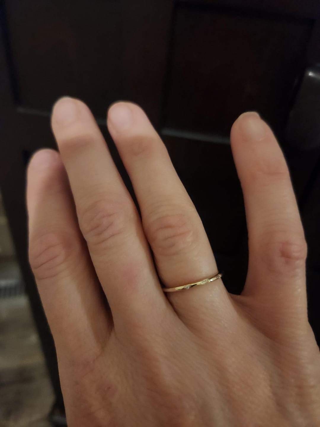 Customer photo review of CZ Studded Thin Ring