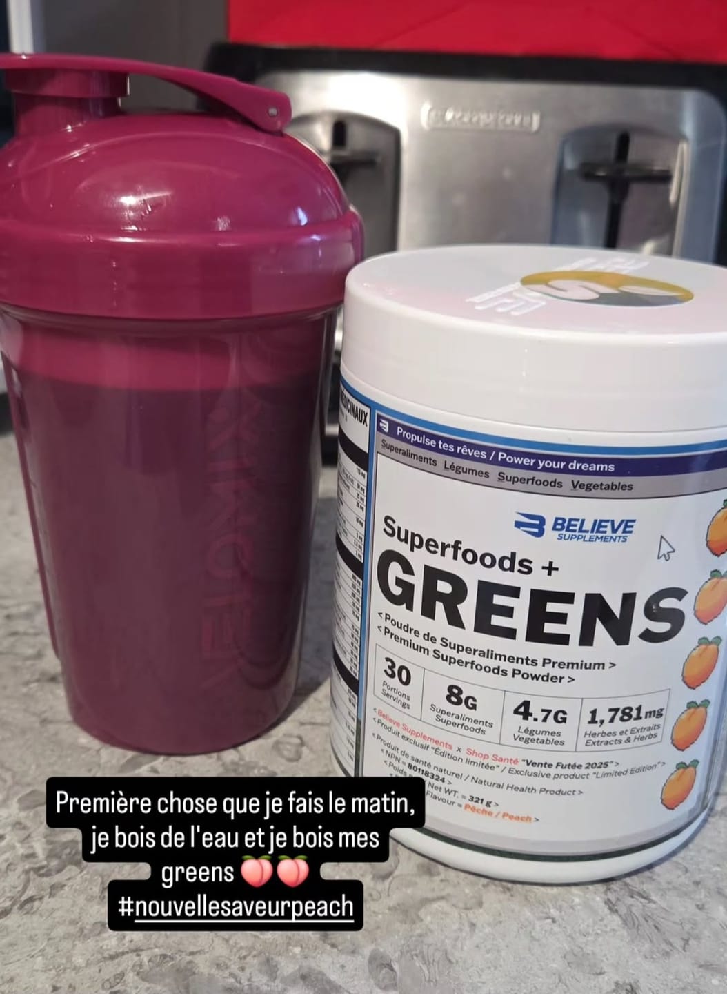Customer photo review of Believe Supplements - Superfoods + Greens - 300g