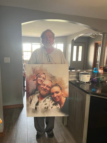 Customer photo review of Personalized photo Painting