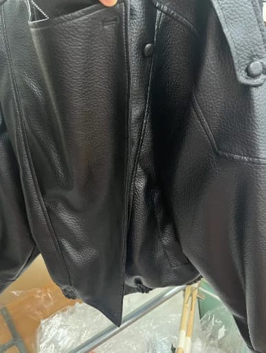Customer photo review of Cecil Asymmetrical Leather Jacket