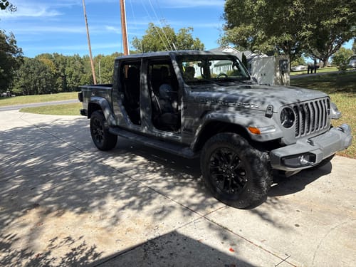 Customer photo review of Gladiator Hood Lettering - Subdued American Flag