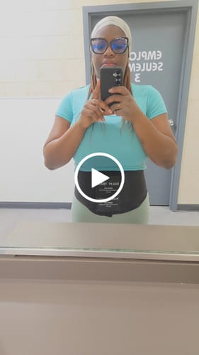 Customer video review of Mesh breathable waist trainer