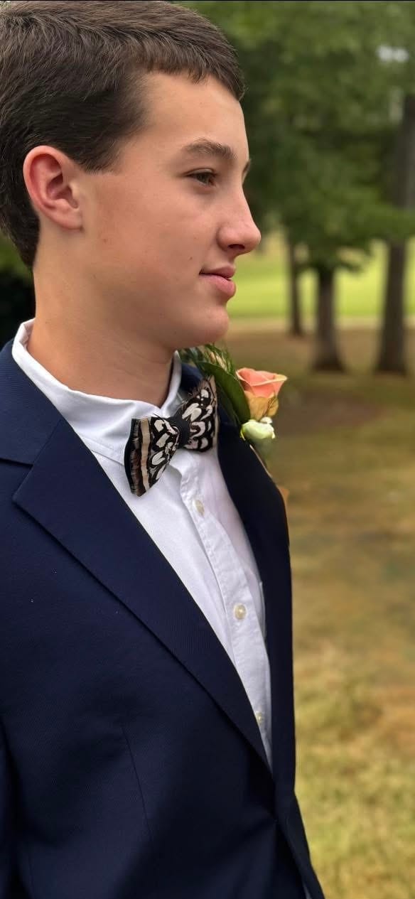 Customer photo review of The Remington - Feather Bow Tie