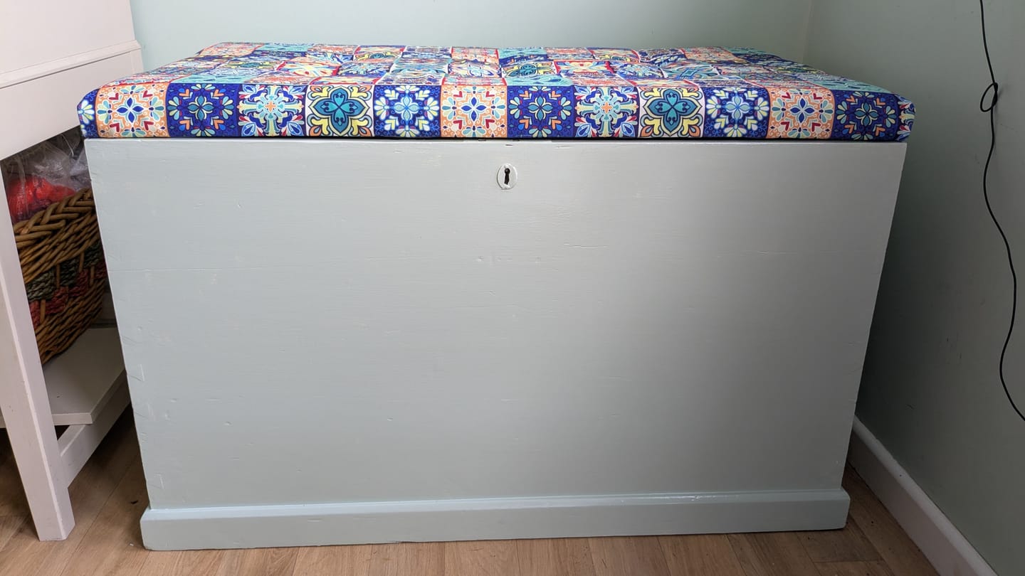 Customer photo review of Tile Pattern Fabric by Metre