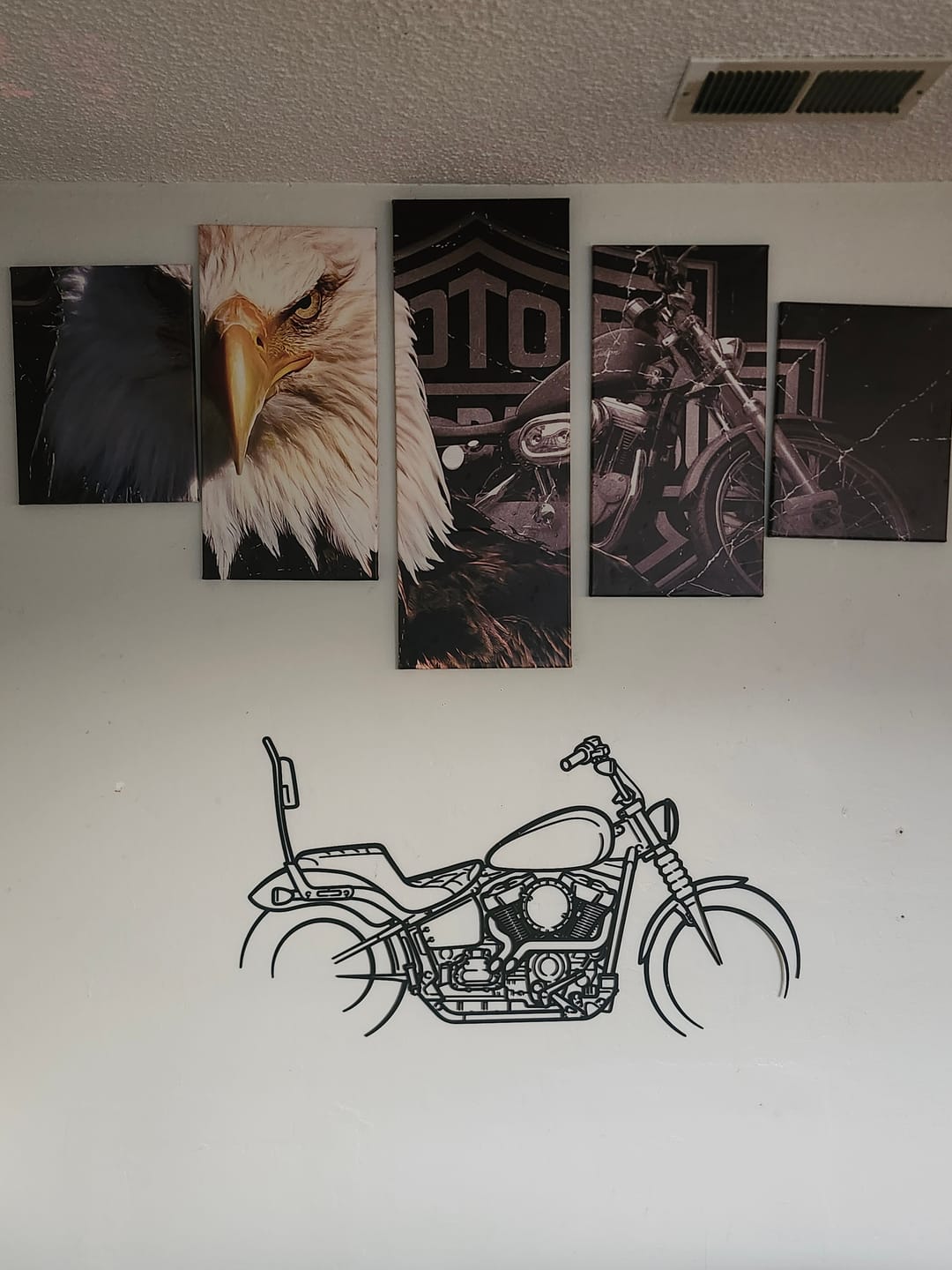 Customer photo review of Your Custom Bike Silhouette Metal Wall Art