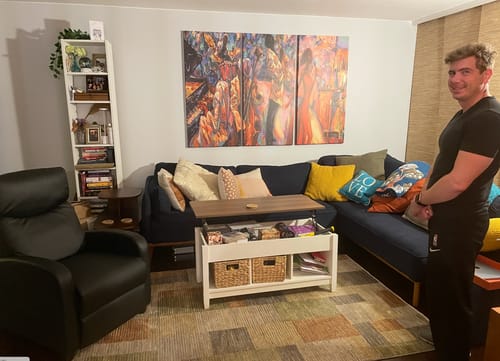 Customer photo review of Afro American Jazz Band Canvas Wall Art | 3 Panel Music Printing for Living Room