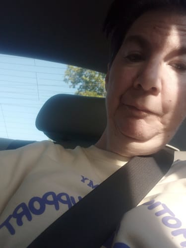 Customer photo review of This Is My Emotional Support Birb Finch Crewneck