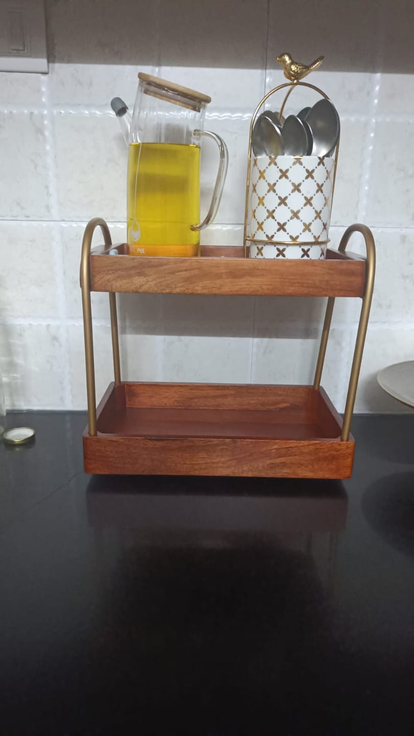 Customer photo review of CasaDuo Organizer from Mahogany Collection