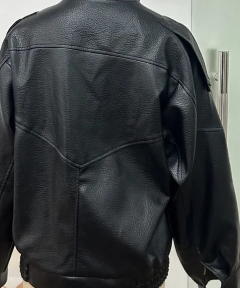 Customer photo review of Cecil Asymmetrical Leather Jacket