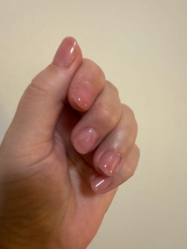 Customer photo review of Geelilakka, Rubber base coat, Japanese pink, HEMA & TPO FREE 10ml