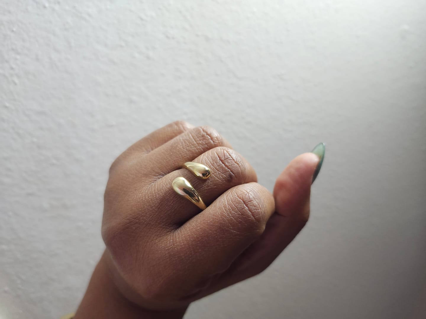 Customer photo review of Open Twist Drop Ring