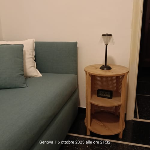 Customer photo review of ALTA - Table de chevet avec 2 rangements en bois et rotin naturel