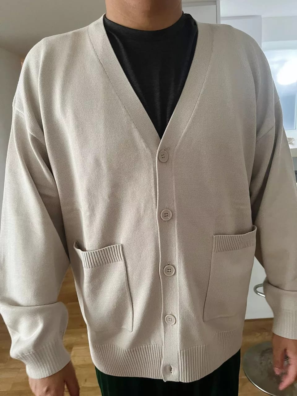 Customer photo review of HFA Unisex Relax Fitted Knitted Cardigan