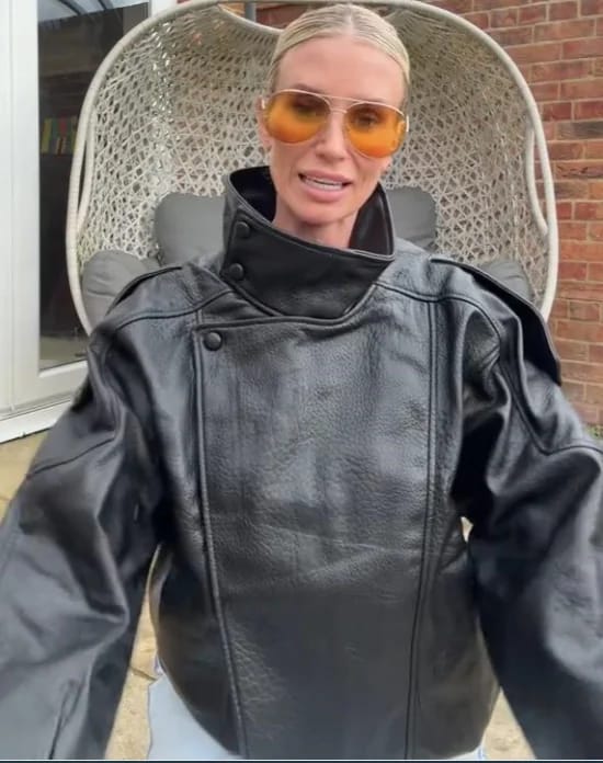 Customer photo review of Cecil Asymmetrical Leather Jacket