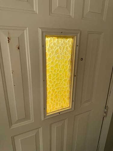 Customer photo review of Clear 1 Lite Glass and Frame Kit (9 Panel Lite 9.5" x 20.5" Frame Size)