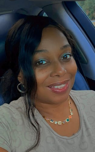 Customer photo review of Solstice Gemstone Necklace Gold