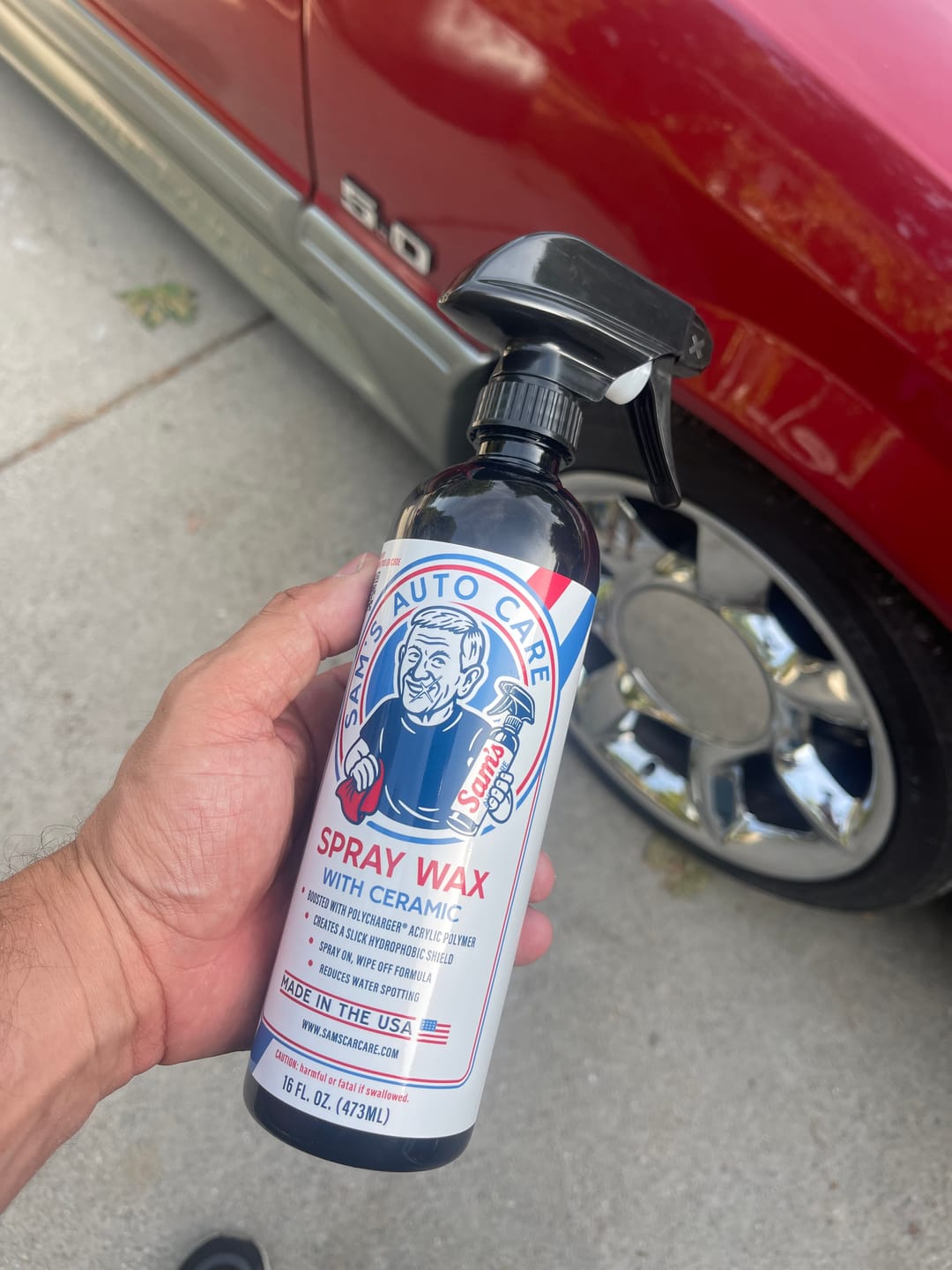 Customer photo review of Sam's Spray Wax Kit w/ Microfiber Towel
