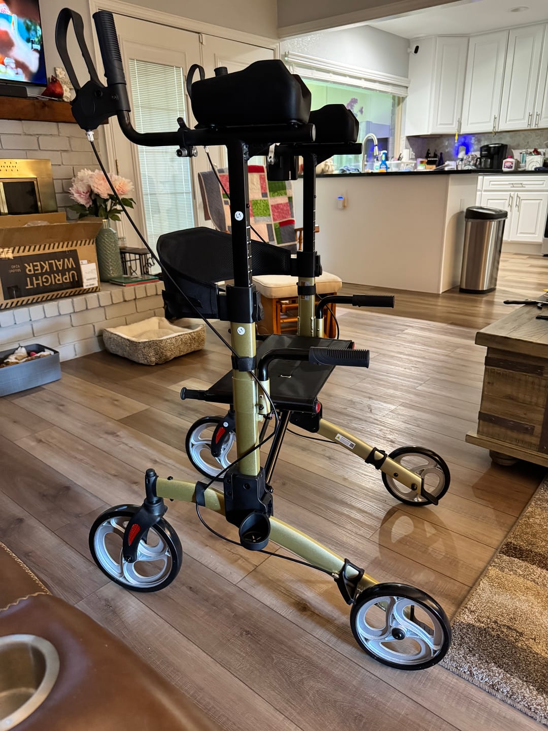 Customer photo review of HFK-9240 Dual-Brake Upright walker 10" wheels