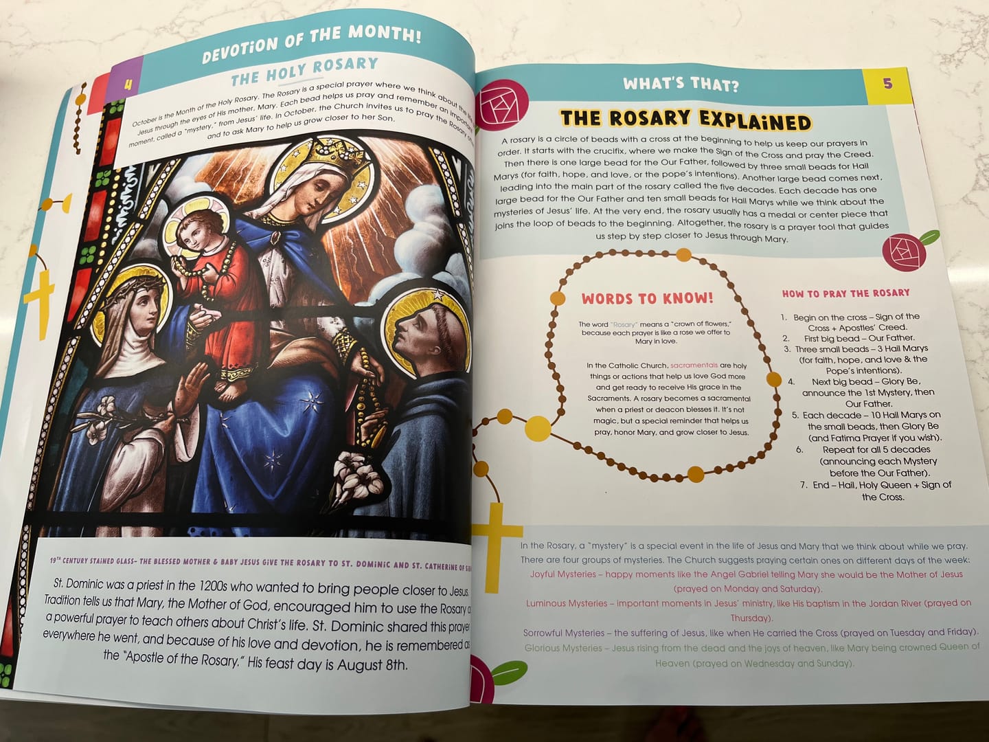 Customer photo review of Catholic Kids Club Magazine 1-Year Subscription (12 issues- 1 per month)