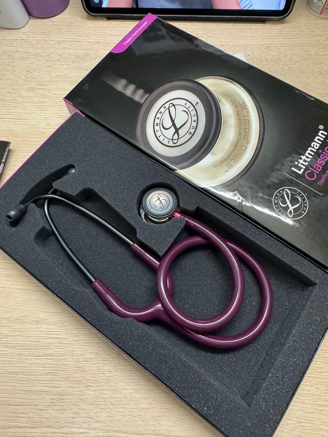 Customer photo review of Littmann Classic III Monitoring Stethoscope: Mirror & Plum - Pink Stem 5960