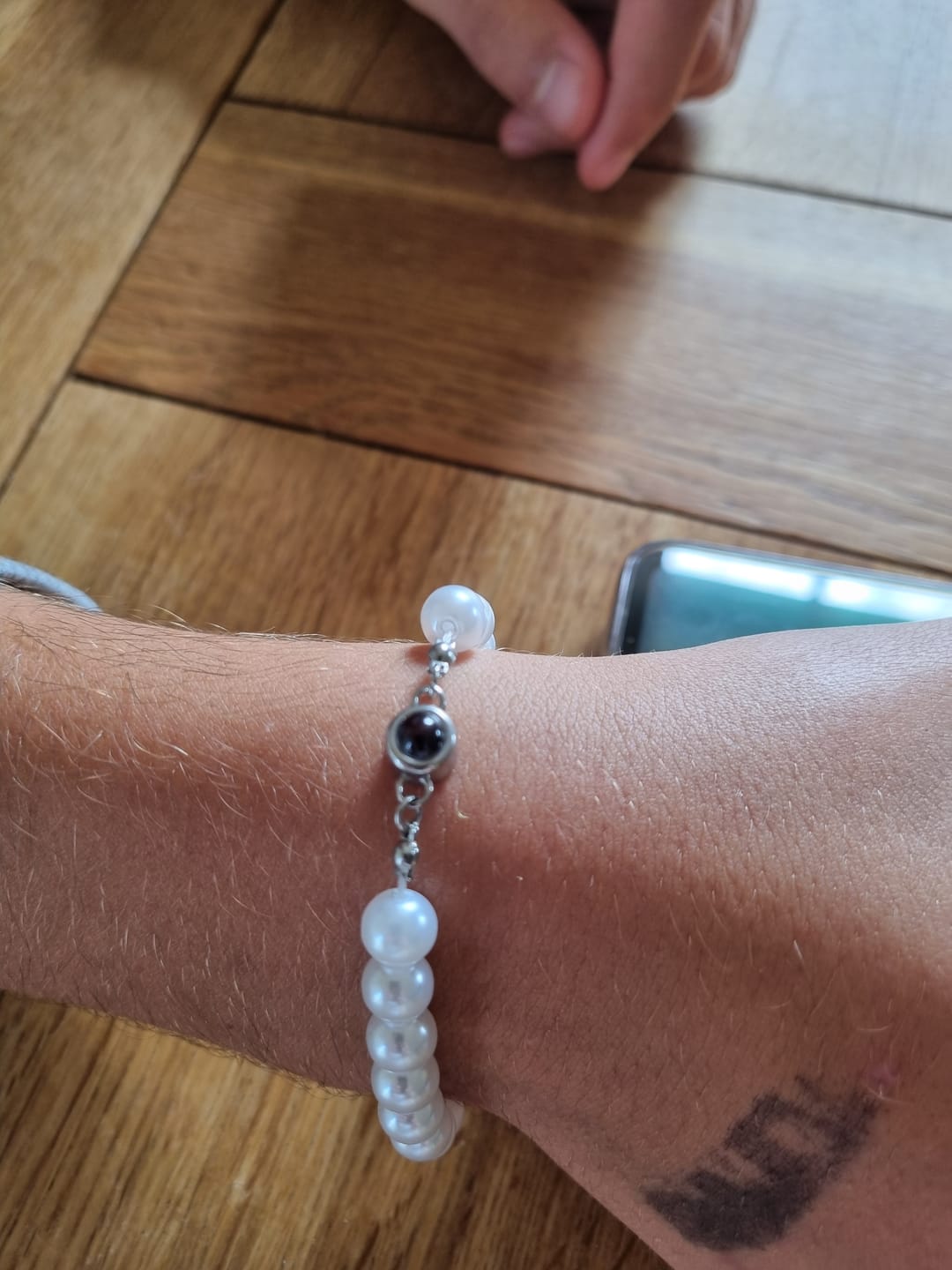 Customer photo review of Beaded Photo Bracelet