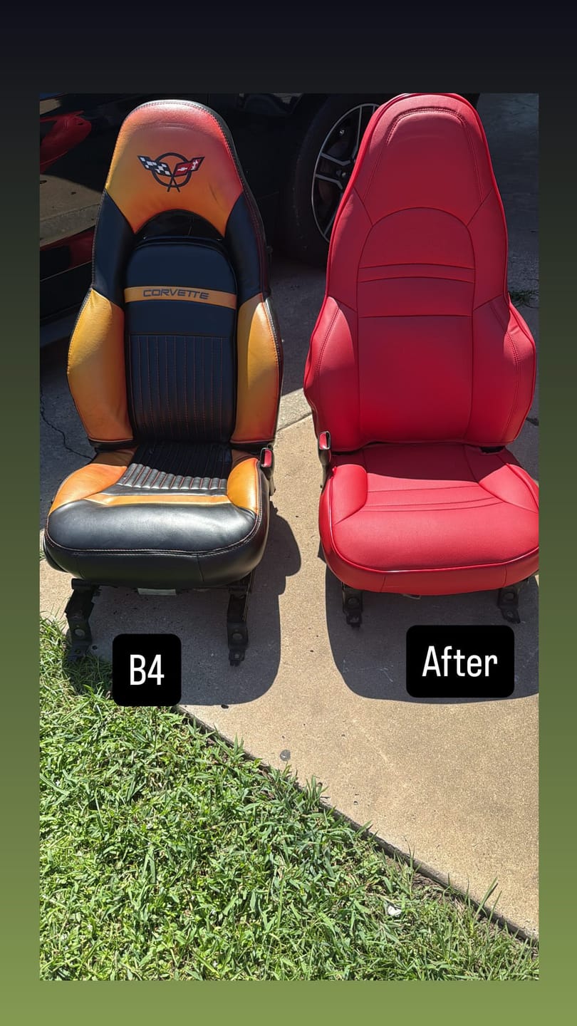 Customer photo review of Corvette C5 Custom Leather Seat Covers