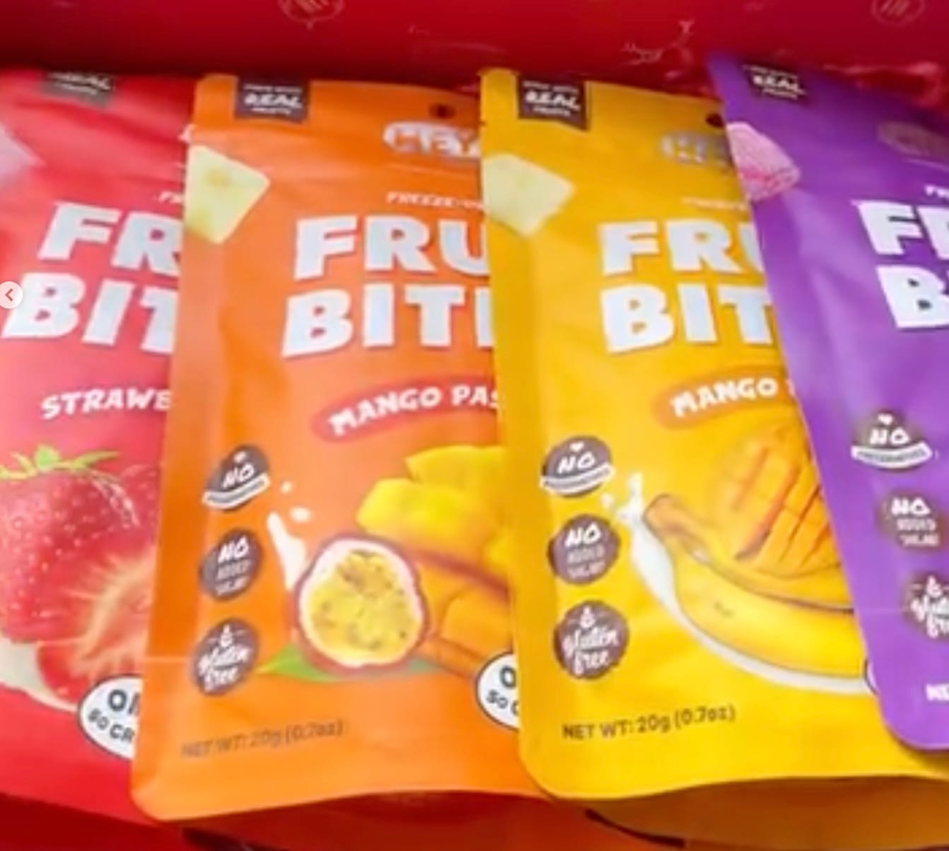 Customer photo review of Strawberry Fruit Bites (20g)
