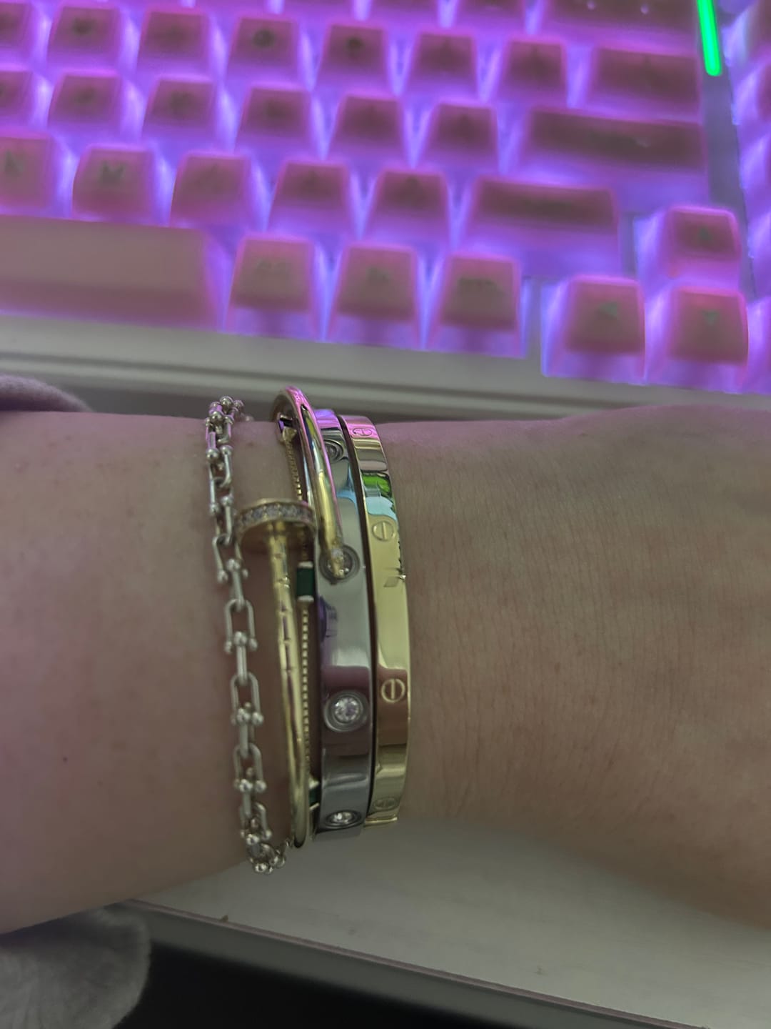 Customer photo review of 10K Devotion Bangles