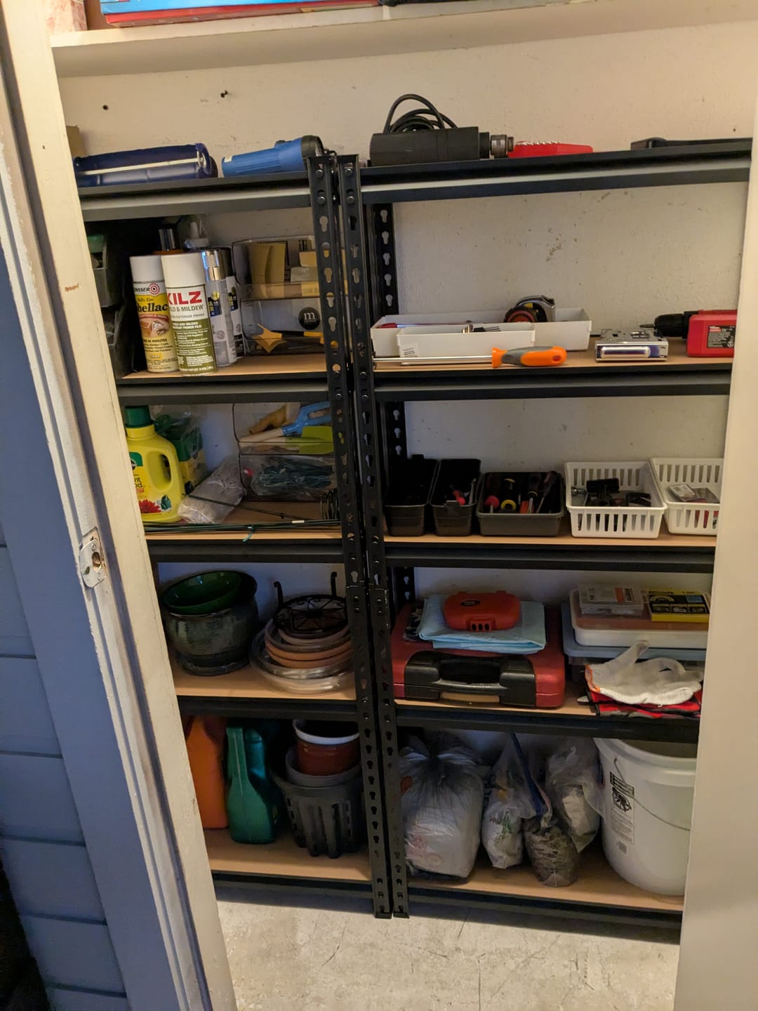 Customer photo review of REIBII 2-Pack 27.6"W Storage Shelving Unit, 5-Tier Adjustable Storage Rack, 2000LBS Metal Shelves for Pantry Organization, Kitchen, Garage, Closet & Commercial Storage