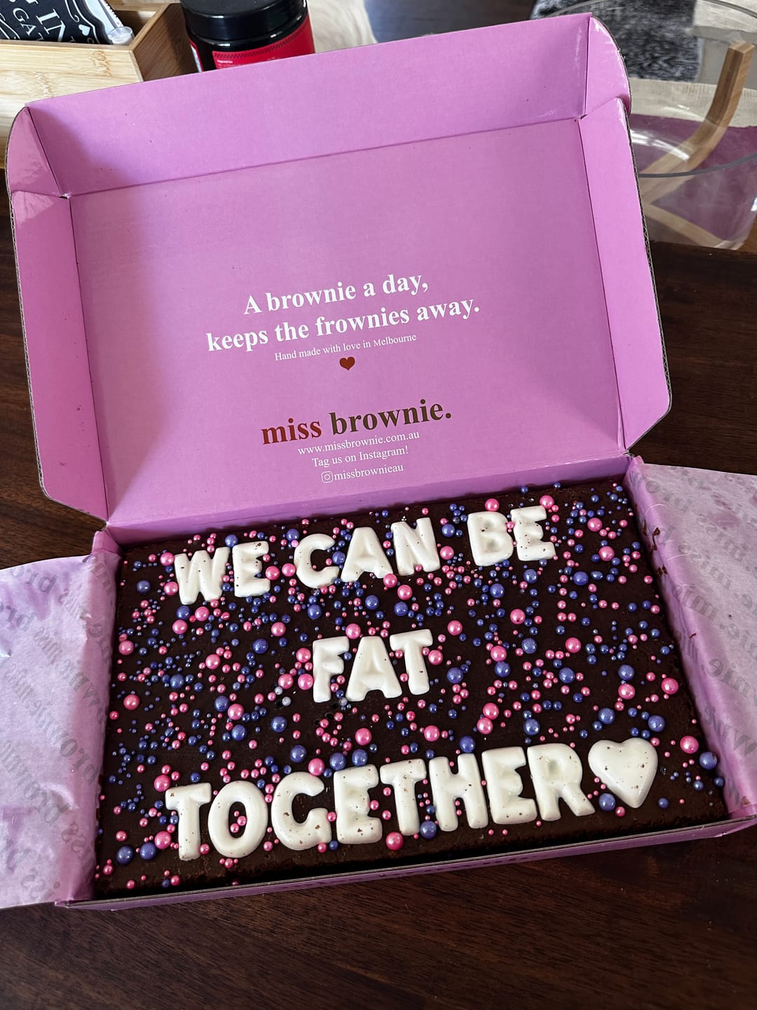Customer photo review of Custom Love Brownie