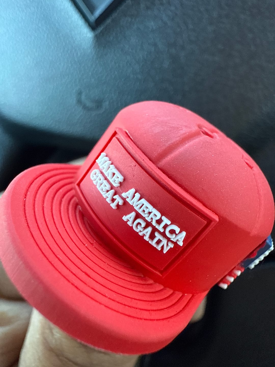 Customer photo review of MAGA Hat Keychain (Limited Edition)