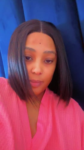 Customer photo review of 8' 5x5 Vietnamese SDD Bone Straight Custom Made Wig