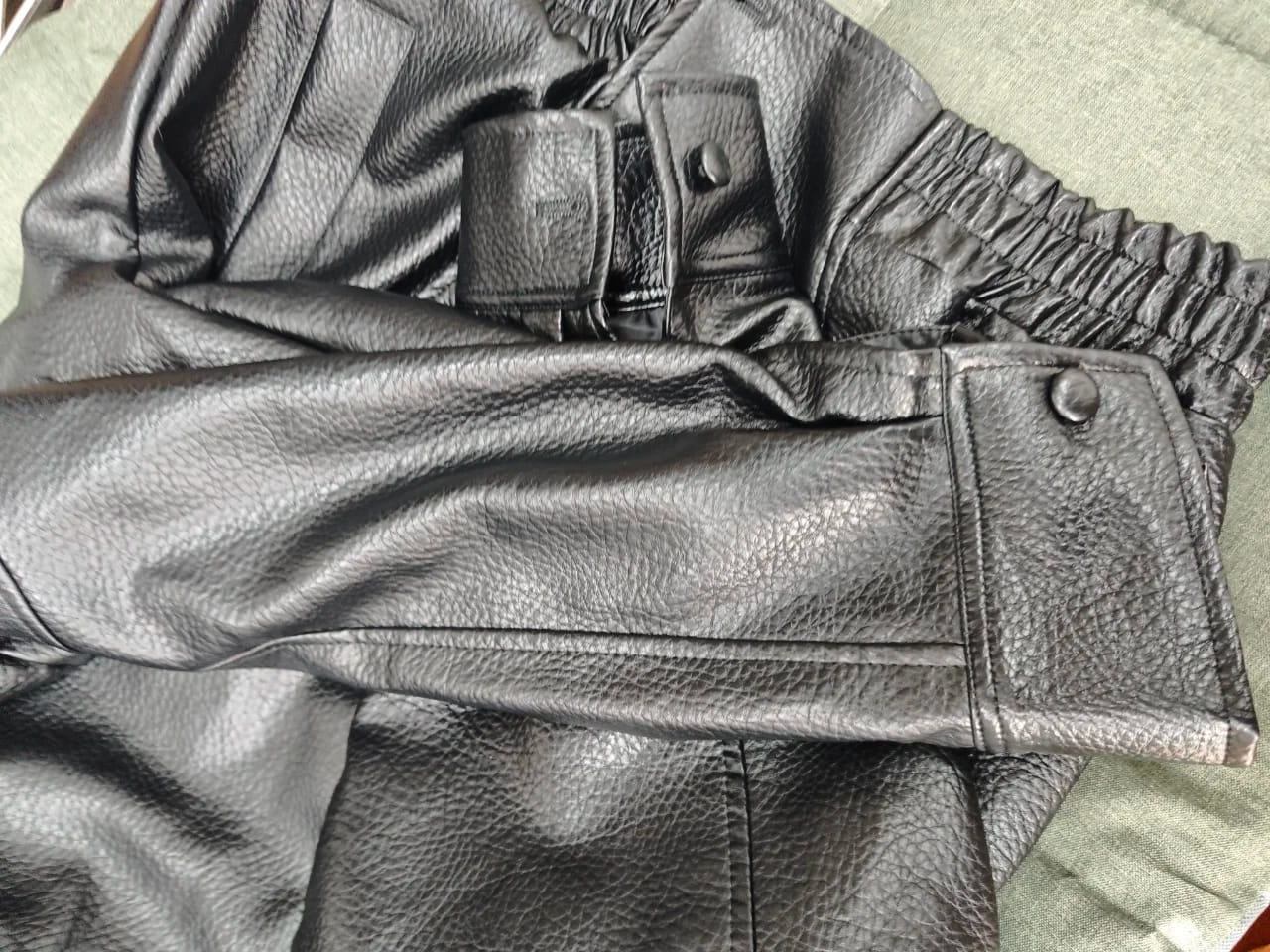 Customer photo review of Cecil Asymmetrical Leather Jacket