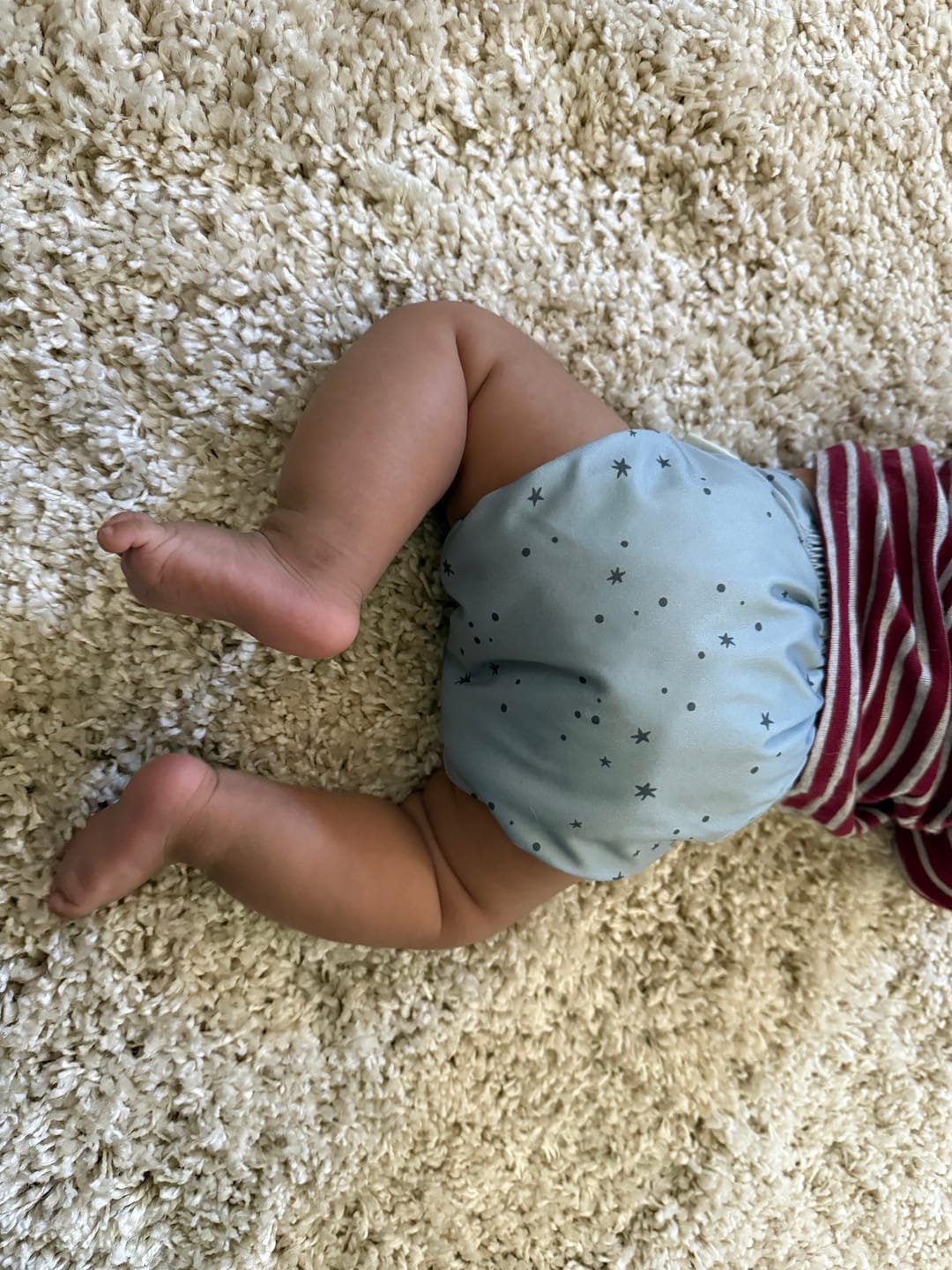 Customer photo review of Space and Sky: Essentials Pocket Cloth Diaper with Athletic Wicking Jersey, Grows with your Baby