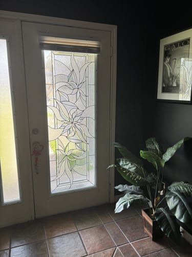 Customer photo review of ODL Renewed Impressions Door Glass - 24" x 66" Frame Kit