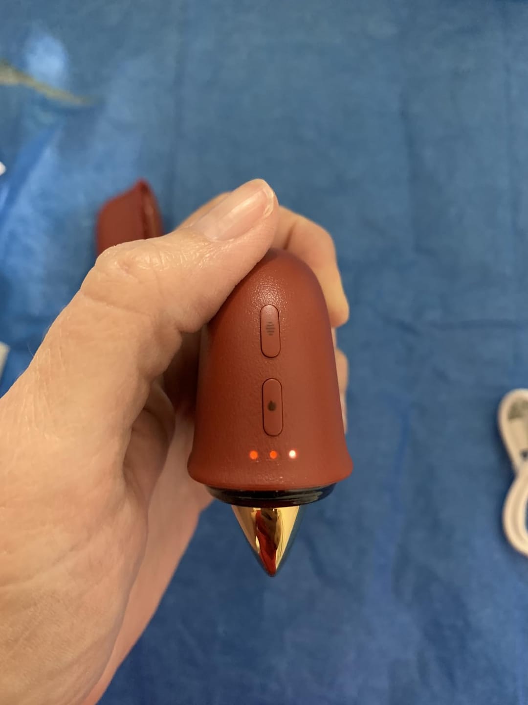 Customer photo review of Electric Gua Sha Tools – Facial and Neck Massager