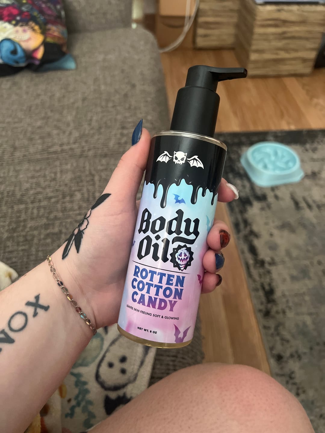 Customer photo review of Rotten Cotton Candy Body Oil