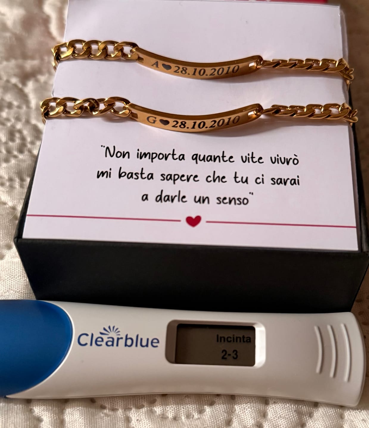 Customer photo review of Bracciali per Coppia Personalizzati con Incisione ✦ Unione Eterna