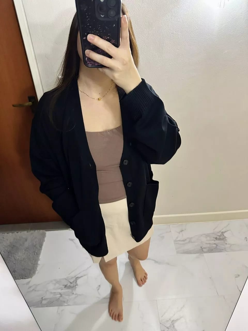Customer photo review of HFA Unisex Relax Fitted Knitted Cardigan