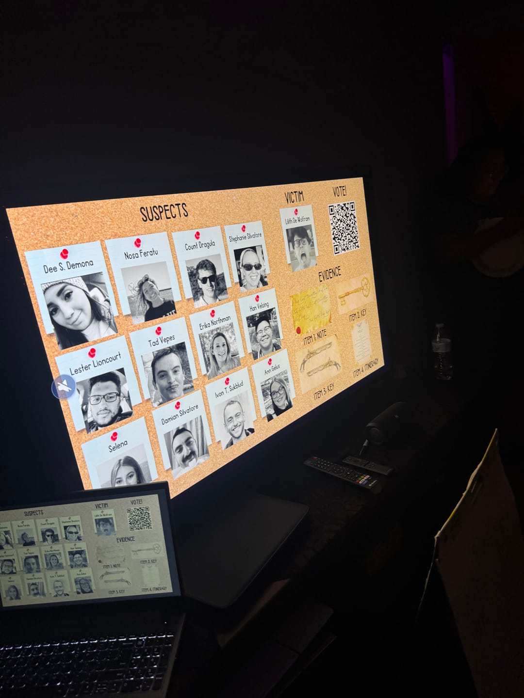 Customer photo review of Halloween Murder Mystery Game Kit - Vampire Ball