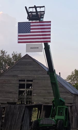 Customer photo review of Ultra Heavy Duty American Flag - 2-ply Polyester - Made In USA