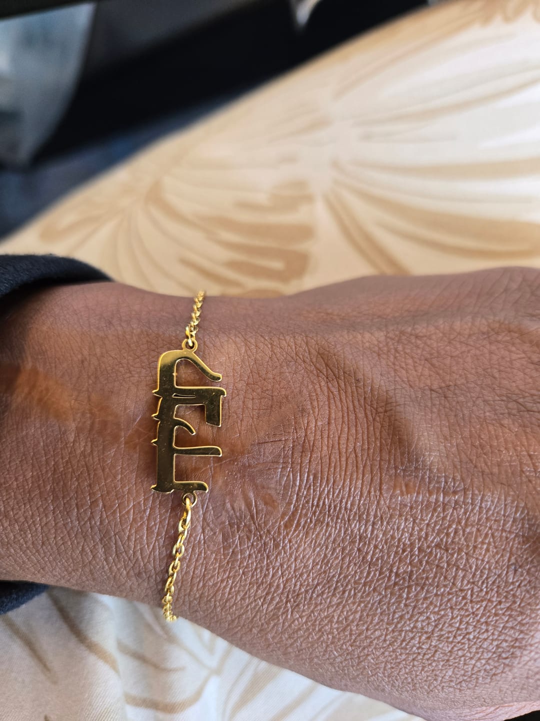Customer photo review of Hebrew Name Necklace