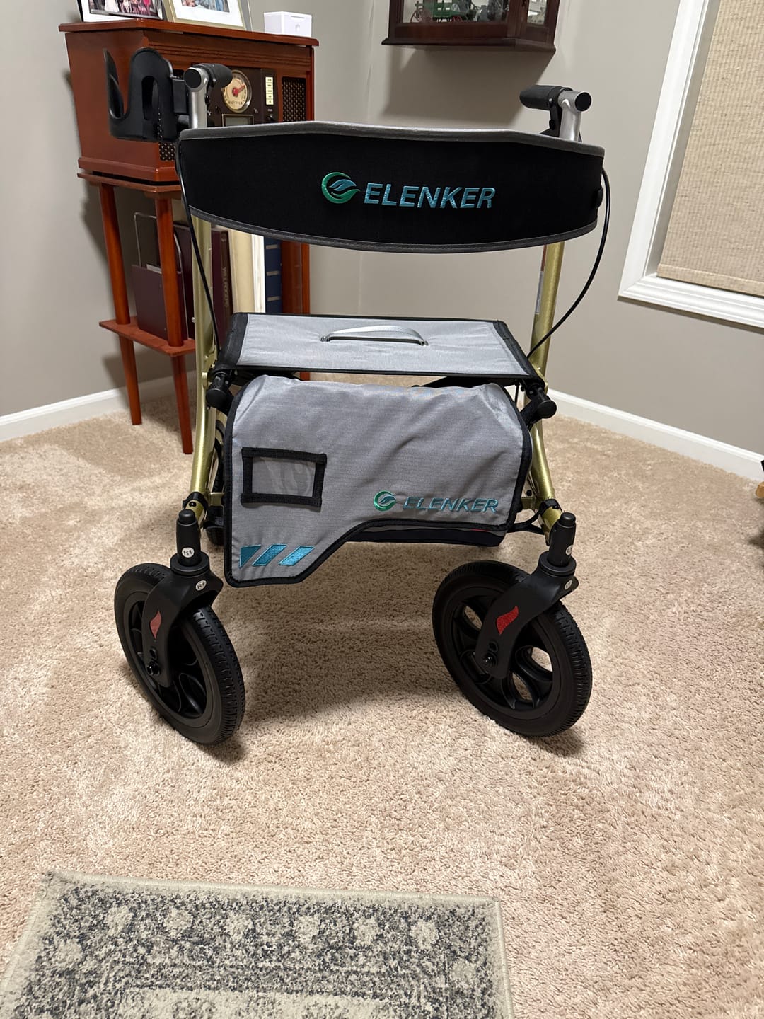 Customer photo review of HFK-9210KDB All Terrain Dual-Brake Rollator Walker 12" Wheels