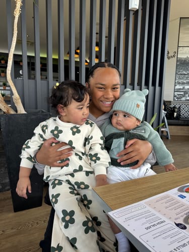 Customer photo review of Wide Leg Sweatpant || Daisy