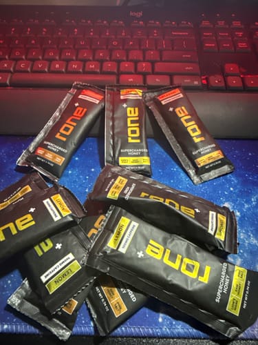 Customer photo review of VARIETY PACK - 100mg Caffeine - SuperCharged Honey (20-Pack)