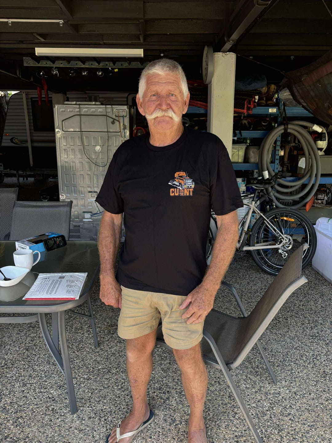 Customer photo review of Pass Me If You Can Tee Black