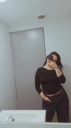 Customer photo review of TOP AURORA AZUL MARINO