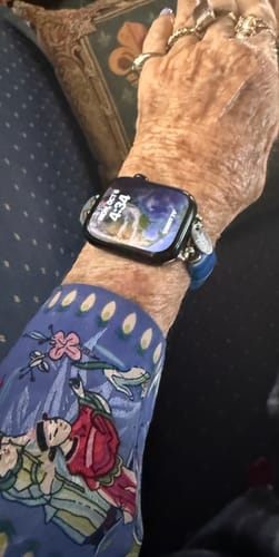 Customer photo review of Oceanic Bliss Stretch Apple Watch Strap