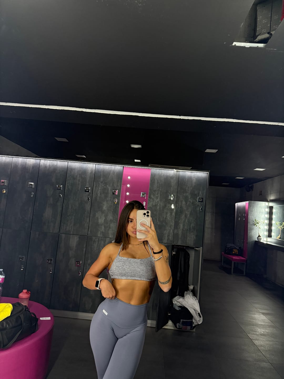 Customer photo review of Leggings Push-Up All-Up Blu Granito
